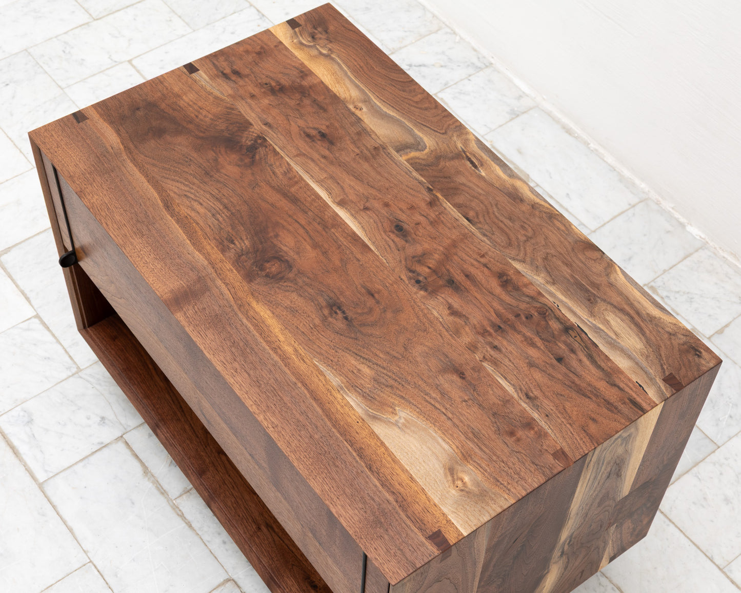 LAKE SIDE TABLE - 31" L, CLARO WALNUT EXTERIOR AND FACES