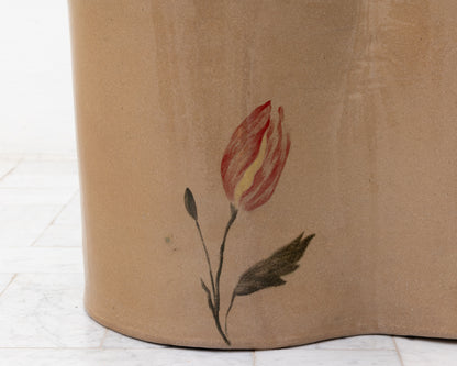DALE BLONE SIDE TABLE - 16" H, HAND-PAINTED CERAMIC