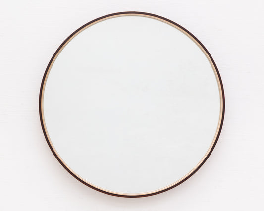 ADMIRAL'S MIRROR - 36" DIAMETER, NATURAL MULLED