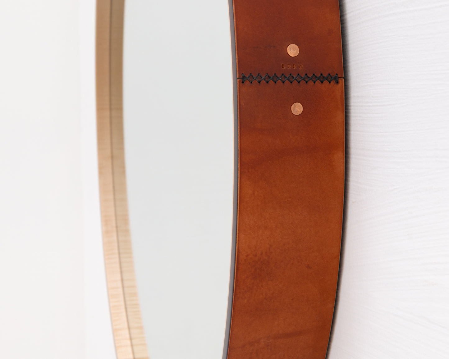 ADMIRAL'S MIRROR - 36" DIAMETER, NATURAL MULLED