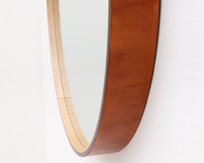 ADMIRAL'S MIRROR - 36" DIAMETER, NATURAL MULLED
