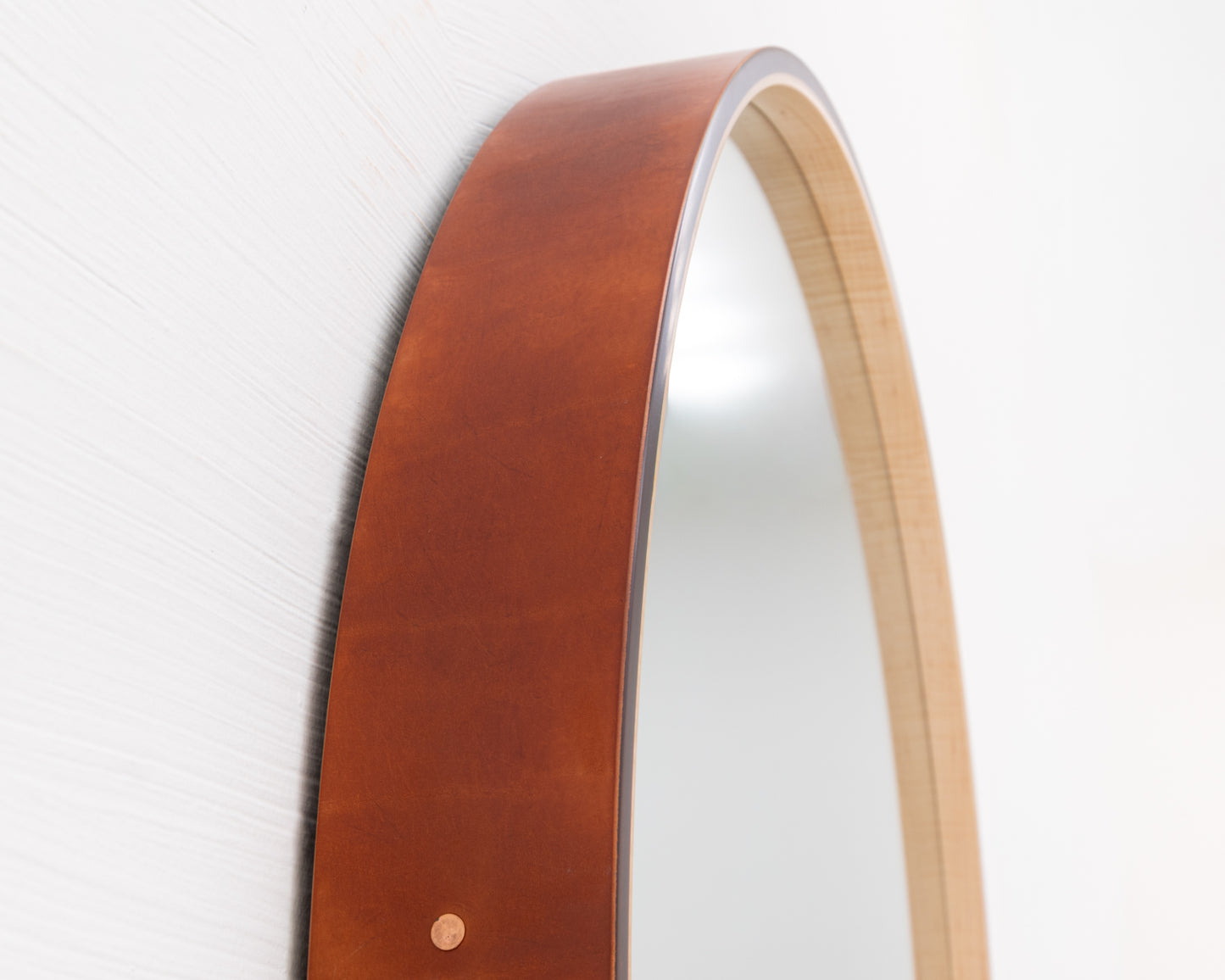 ADMIRAL'S MIRROR - 36" DIAMETER, NATURAL MULLED