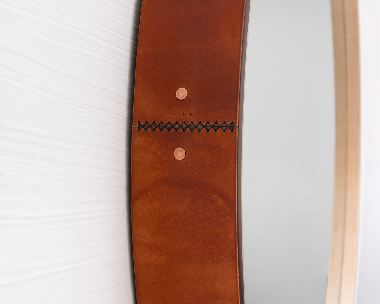ADMIRAL'S MIRROR - 36" DIAMETER, NATURAL MULLED