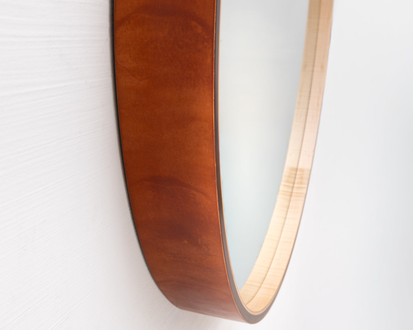 ADMIRAL'S MIRROR - 36" DIAMETER, NATURAL MULLED