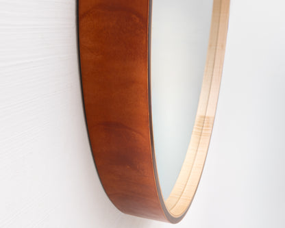 ADMIRAL'S MIRROR - 36" DIAMETER, NATURAL MULLED