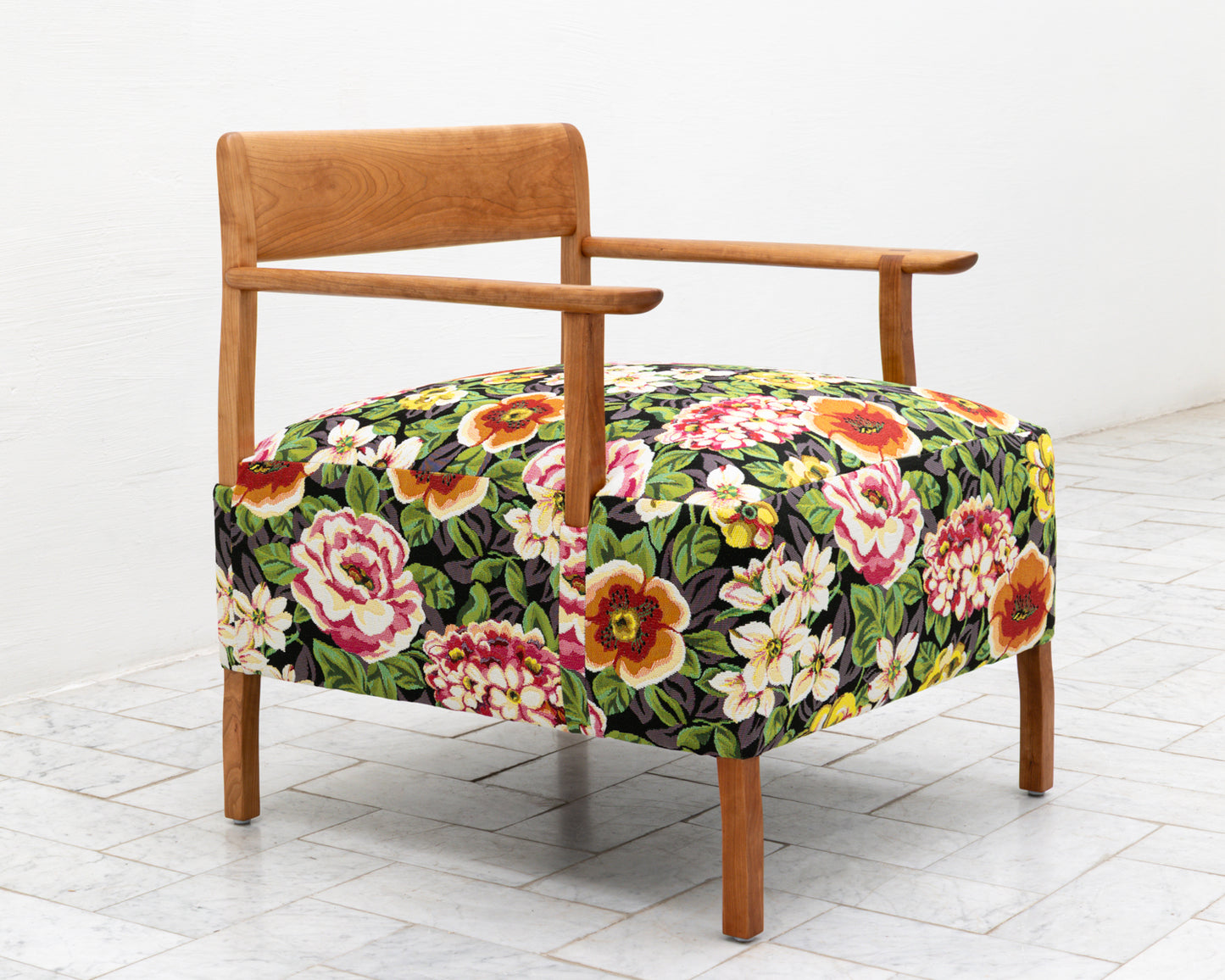 BERIN CLUB CHAIR - BDDW FABRIC #340, CHERRY