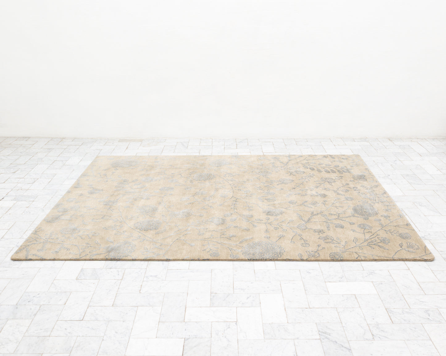 HANDRAWN RUG - 8' X 10', WOOL AND SILK