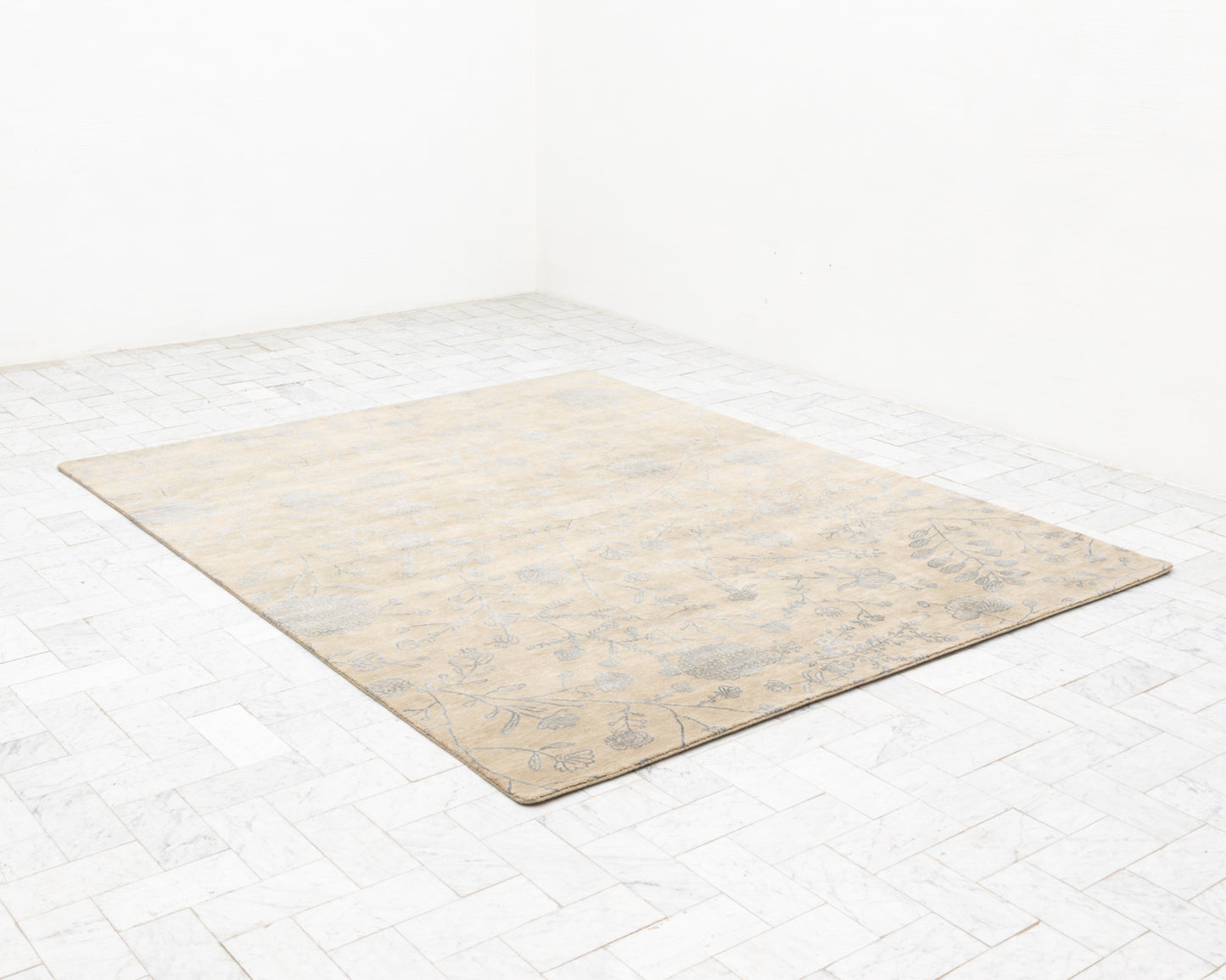 HANDRAWN RUG - 8' X 10', WOOL AND SILK