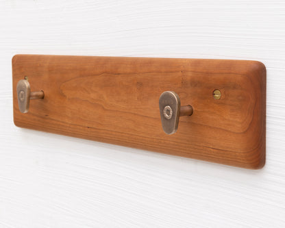COAT RACK - CHERRY AND BRONZE