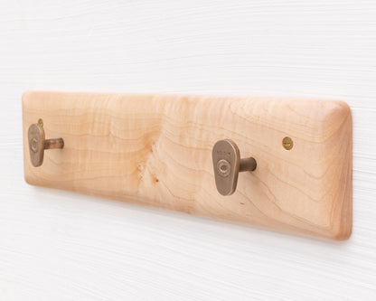 COAT RACK - MAPLE AND BRONZE