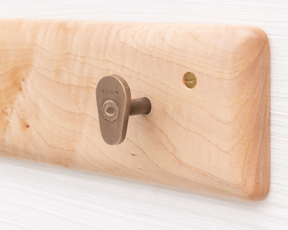 COAT RACK - MAPLE AND BRONZE
