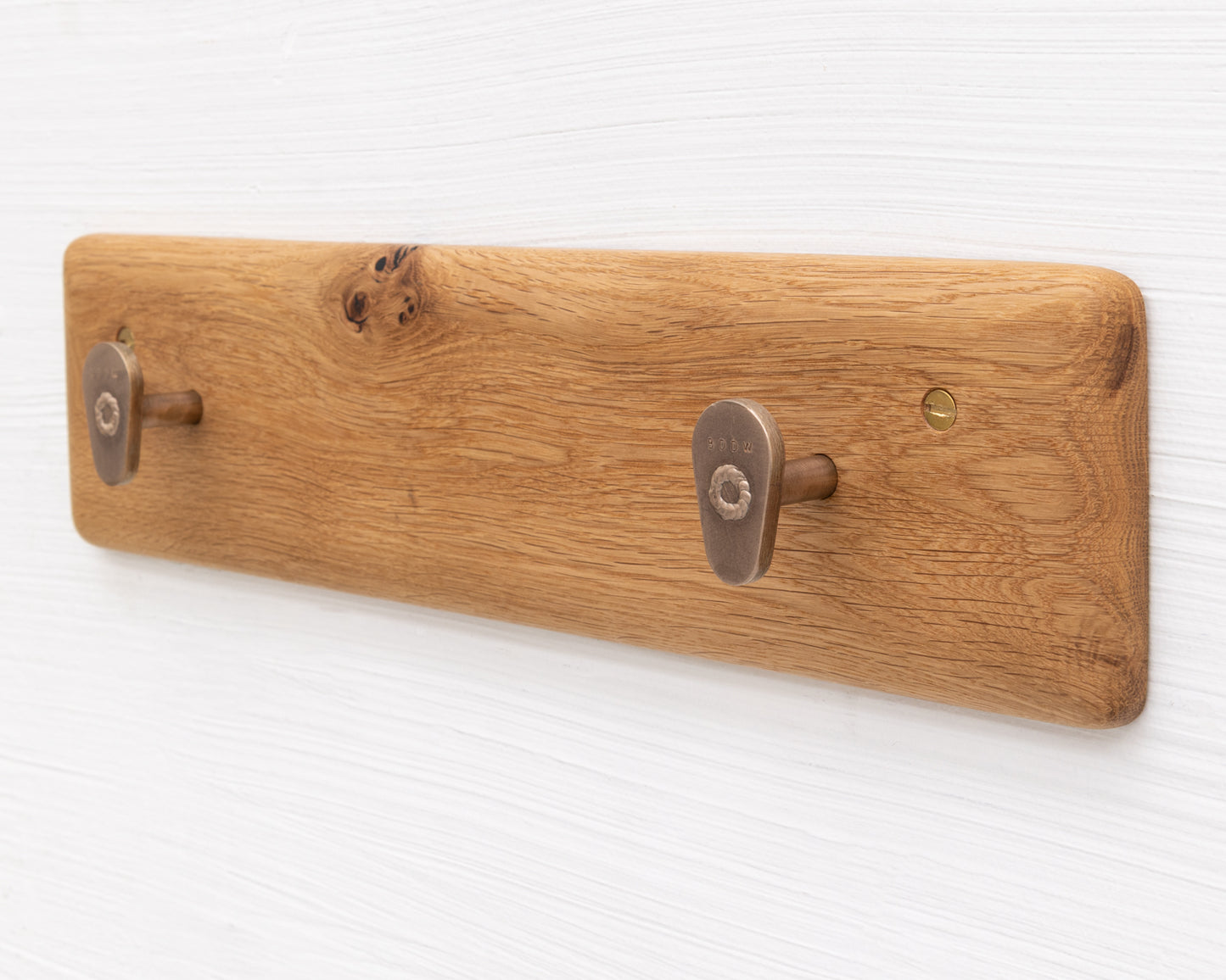 COAT RACK - NATURAL OAK AND BRONZE