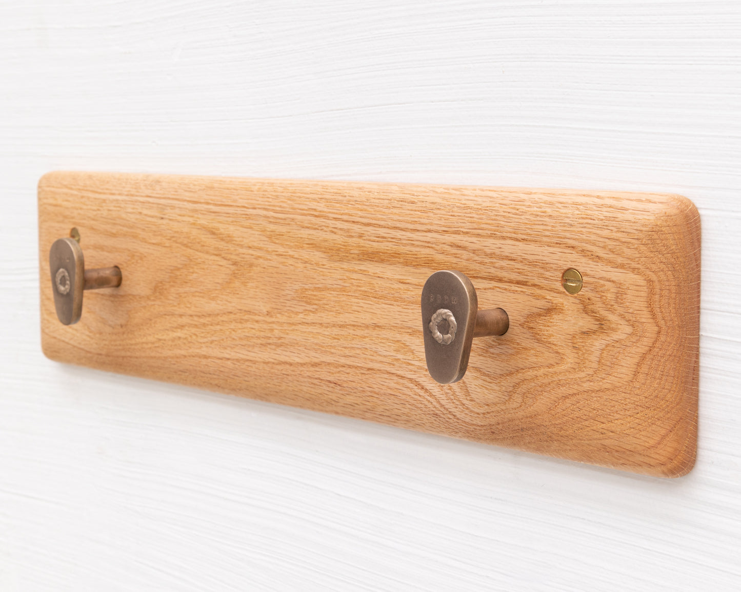 COAT RACK - NATURAL OAK AND BRONZE
