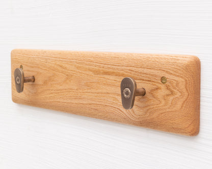 COAT RACK - NATURAL OAK AND BRONZE