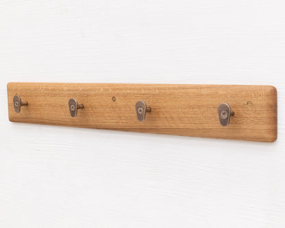 COAT RACK - NATURAL OAK AND BRONZE