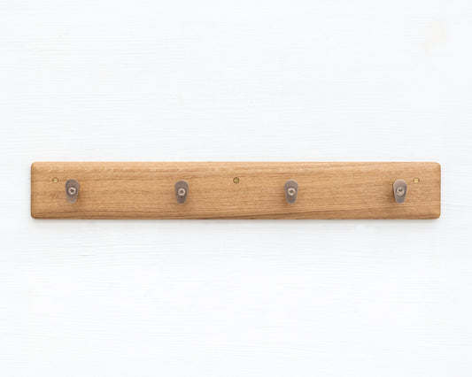 COAT RACK - NATURAL OAK AND BRONZE