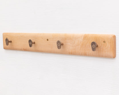 COAT RACK - MAPLE AND BRONZE