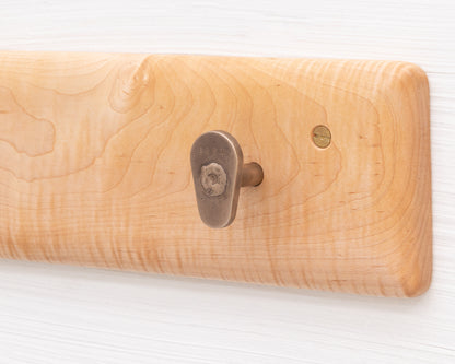 COAT RACK - MAPLE AND BRONZE
