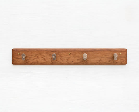 COAT RACK - CHERRY AND BRONZE