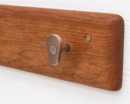 COAT RACK - CHERRY AND BRONZE