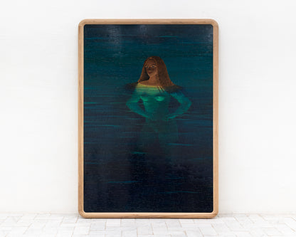 HAND-PAINTED JIGSAW PUZZLE - BATHER #217 - 82" H X 58" W