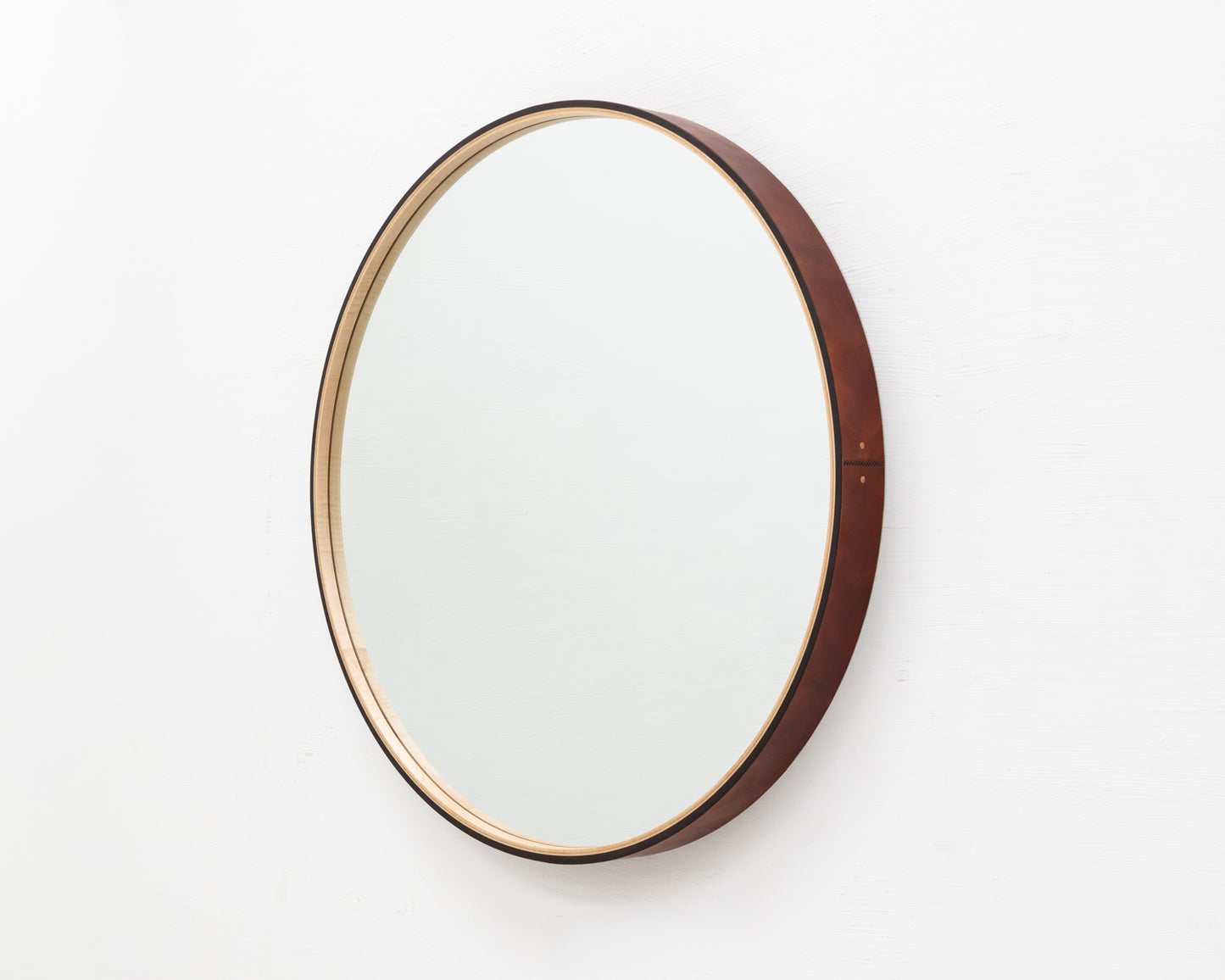 ADMIRAL'S MIRROR - 48" DIAMETER, NATURAL MULLED
