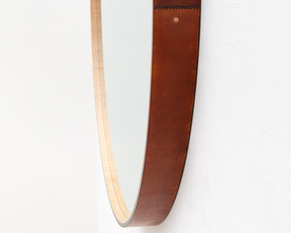 ADMIRAL'S MIRROR - 60" DIAMETER, NATURAL MULLED