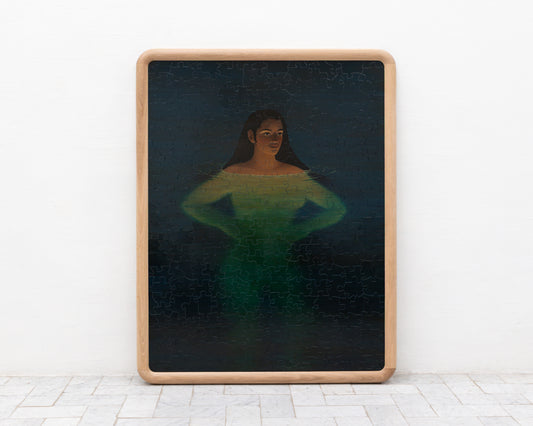 HAND-PAINTED JIGSAW PUZZLE - BATHER #219 - 63" H X 49" W