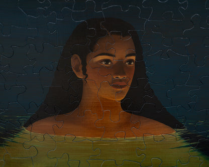 HAND-PAINTED JIGSAW PUZZLE - BATHER #219 - 63" H X 49" W