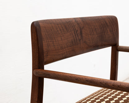 BERIN CLUB CHAIR - DEADSTOCK BDDW FABRIC, CLARO WALNUT