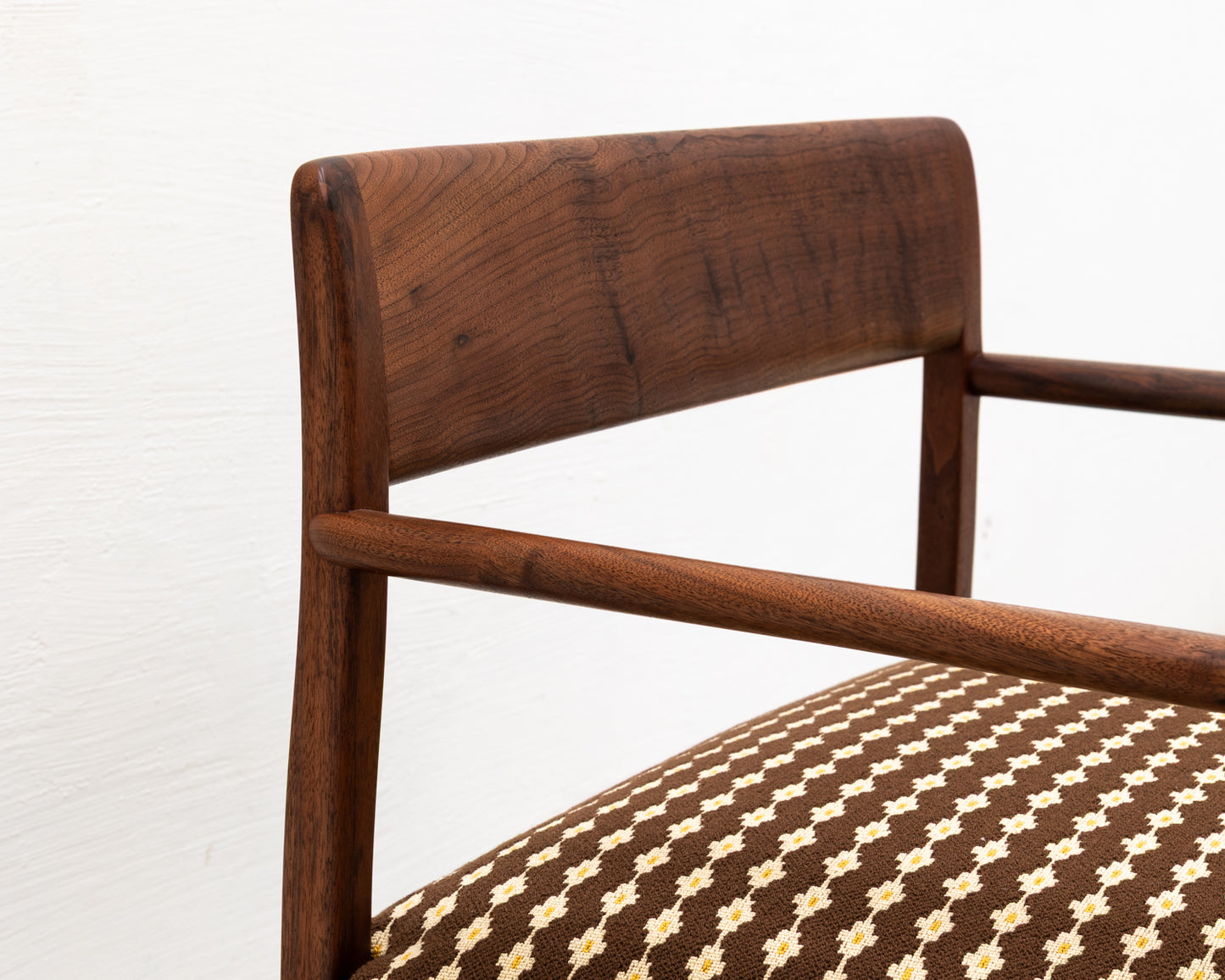 BERIN CLUB CHAIR - DEADSTOCK BDDW FABRIC, CLARO WALNUT