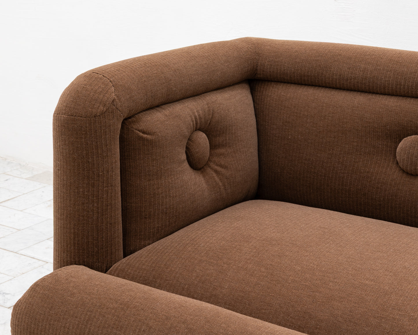 SEV-DRULO SOFA - 7', BDDW FABRIC #289, WALNUT FEET