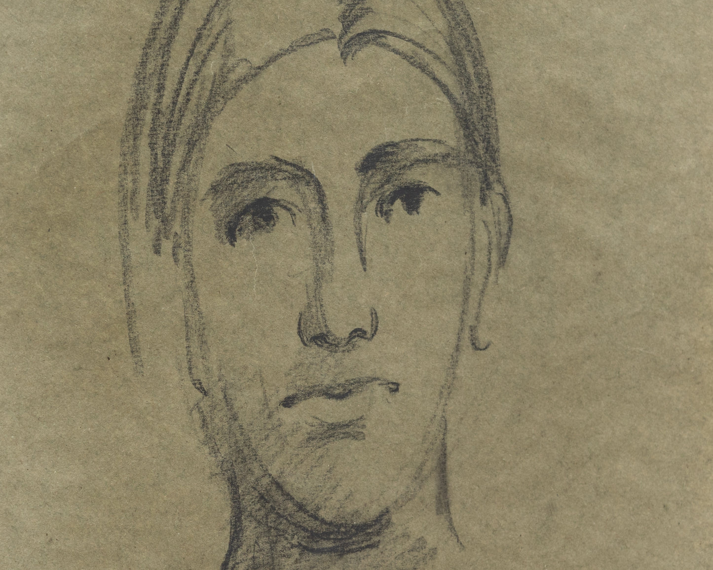 BDDW FINE ART DEPT CHARCOAL SKETCH - 19" H X 13.5" W