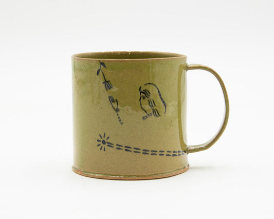 HAND-PAINTED CERAMIC COFFEE MUG - #4705