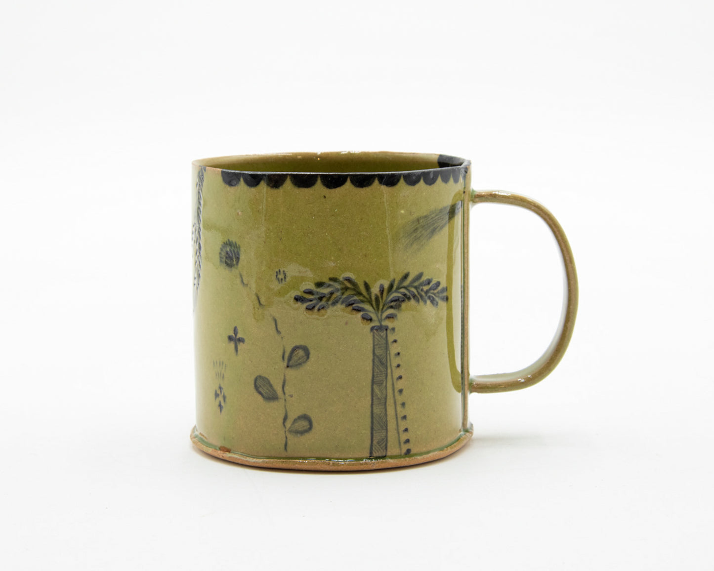 HAND-PAINTED CERAMIC COFFEE MUG - #4714