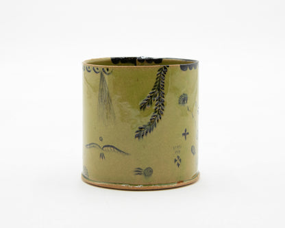 HAND-PAINTED CERAMIC COFFEE MUG - #4714