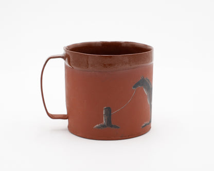 HAND-PAINTED CERAMIC COFFEE MUG - #4829