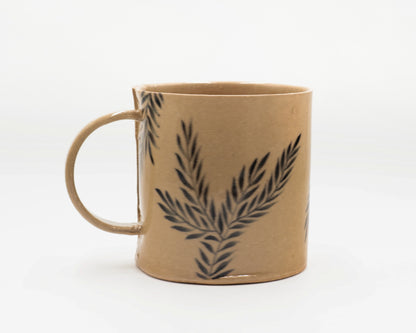 HAND-PAINTED CERAMIC COFFEE MUG - #5228