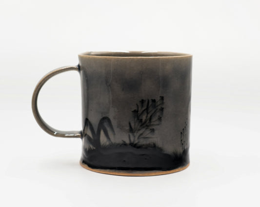 HAND-PAINTED CERAMIC COFFEE MUG - #5230