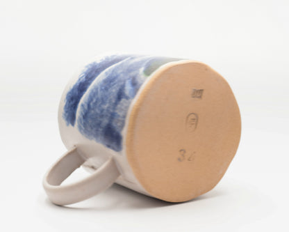 HAND-PAINTED CERAMIC COFFEE MUG - #5236