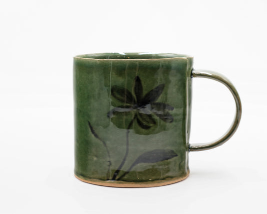 HAND-PAINTED CERAMIC COFFEE MUG - #5248