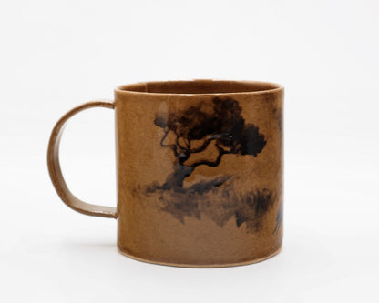 HAND-PAINTED CERAMIC COFFEE MUG - #5251