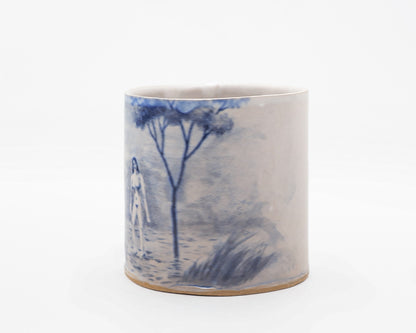 HAND-PAINTED CERAMIC COFFEE MUG - #5259