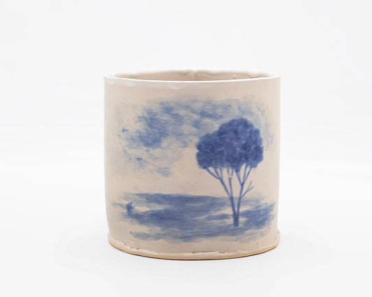 HAND-PAINTED CERAMIC COFFEE MUG - #5272