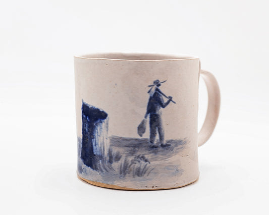 HAND-PAINTED CERAMIC COFFEE MUG - #5282