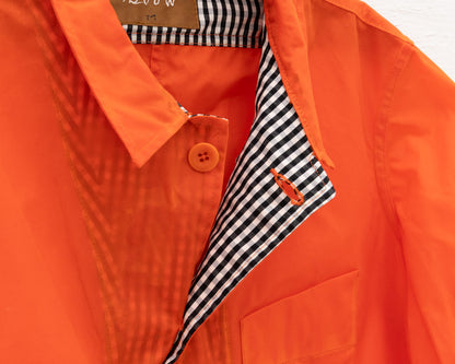 BDDW CHORE COAT - ORANGE WAXED COTTON