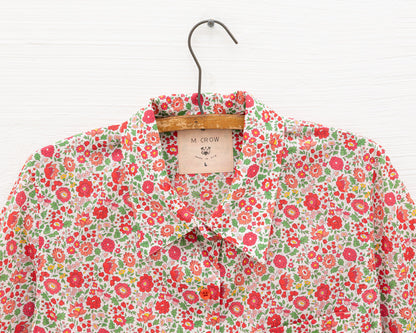 M. CROW BUTTONED SHIRT DRESS IN FLORAL - WOMENS SIZE MEDIUM
