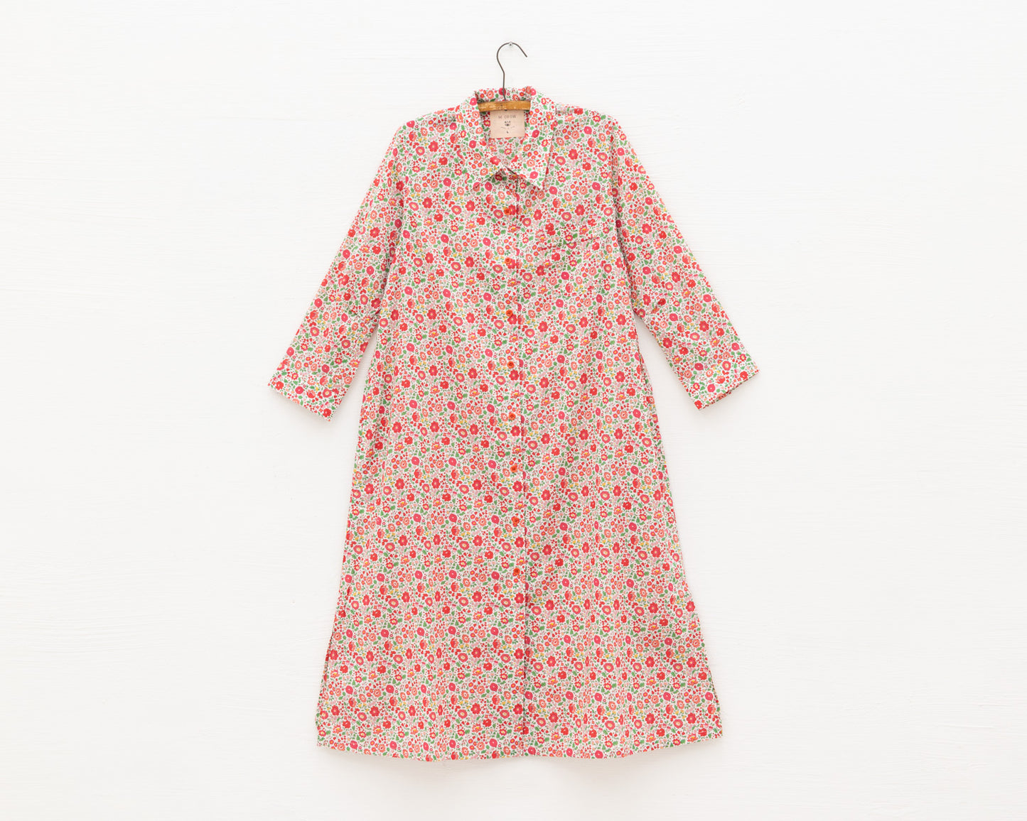 M. CROW BUTTONED SHIRT DRESS IN FLORAL - WOMENS SIZE SMALL