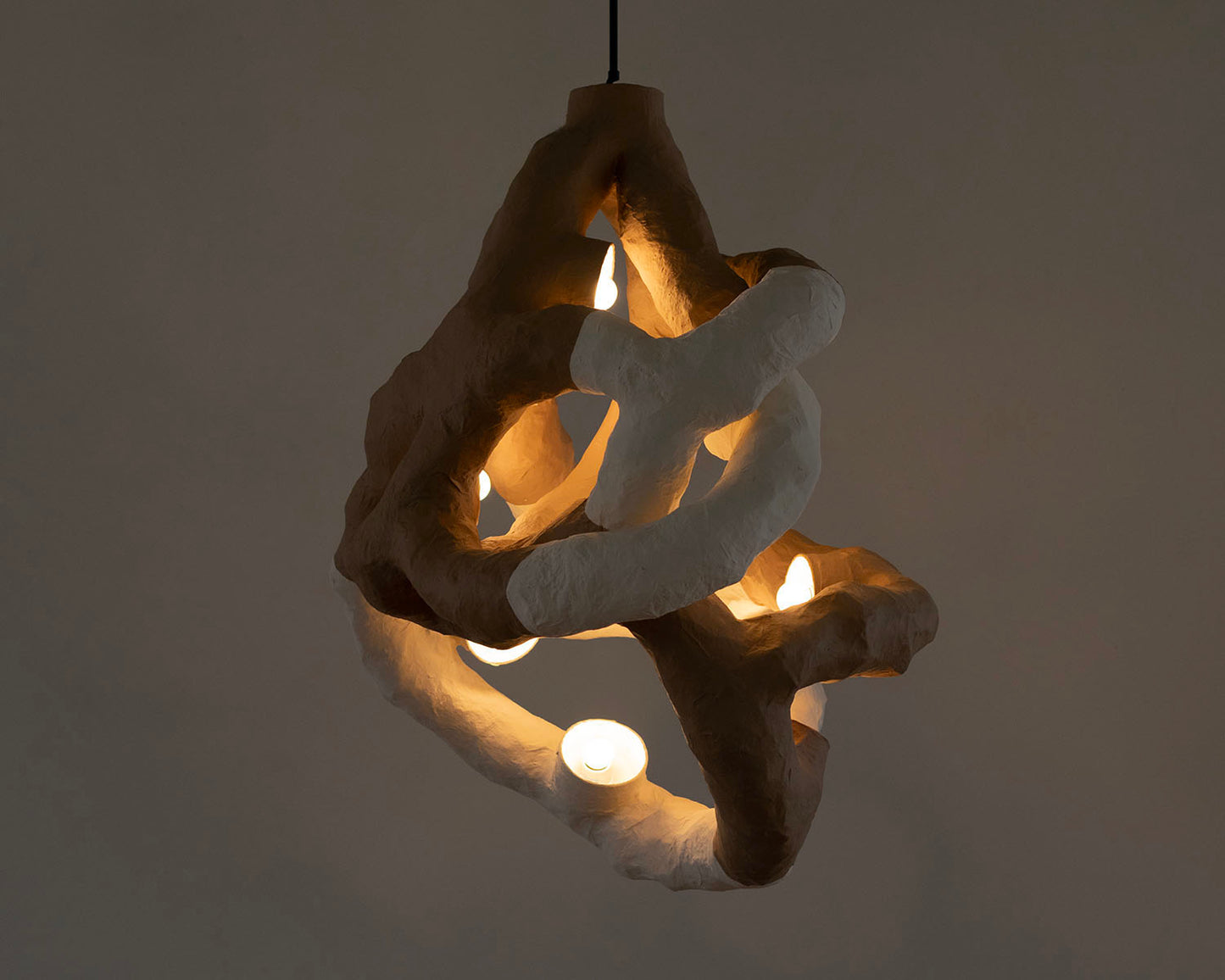HANGING LIGHT SCULPTURE BY JEN WINK HAYS - 10 LIGHT CHANDELIER