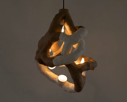 HANGING LIGHT SCULPTURE BY JEN WINK HAYS - 10 LIGHT CHANDELIER